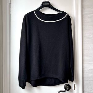 Nwt Duffy Cashmere Asymmetric Sweater Black